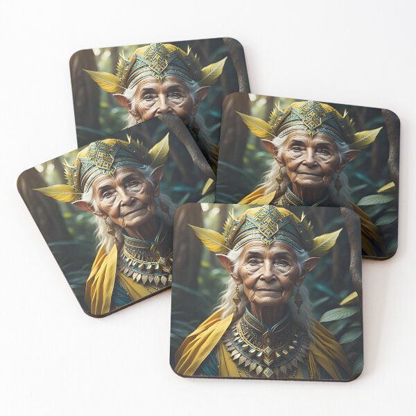 Item preview, Revered Elder of the Jungle Elf Kingdom | AI Art designed and sold by marjessas-world.