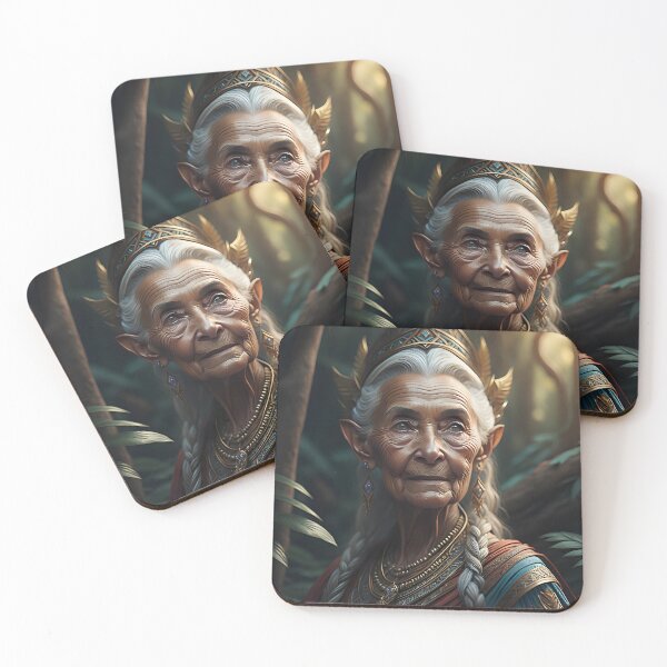 Item preview, Revered Elder of the Jungle Elf Kingdom | AI Art designed and sold by marjessas-world.