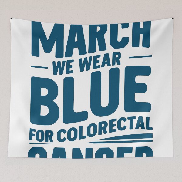 Item preview, In March We Wear Blue: Colorectal Cancer Awareness  designed and sold by QuantaPixel.