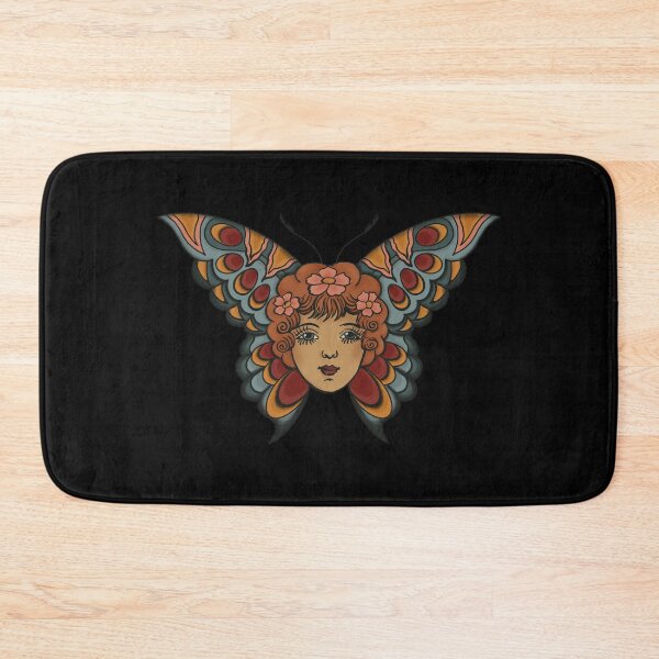 Item preview, Butterfly Portrait - American Trad Tattoo Art designed and sold by Arcane Orchid.