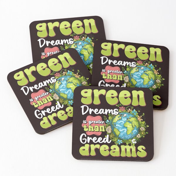 Item preview, Planet Earth Environmental Awareness Green Dreams Is Greater Than Greed Dreams  designed and sold by fantasticdesign.