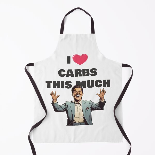 Item preview, I Love Carbs This Much / I Heart Carbs for Light Background designed and sold by thecatcouch.
