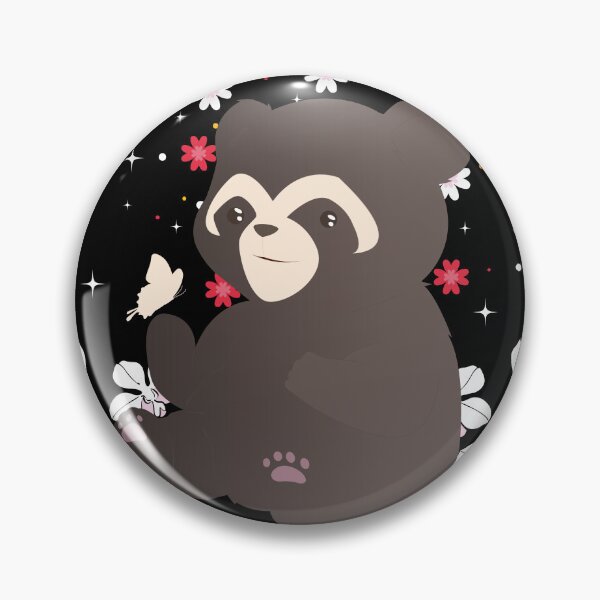 Item preview, Spectacled bear surrounded by flowers designed and sold by OriKone.