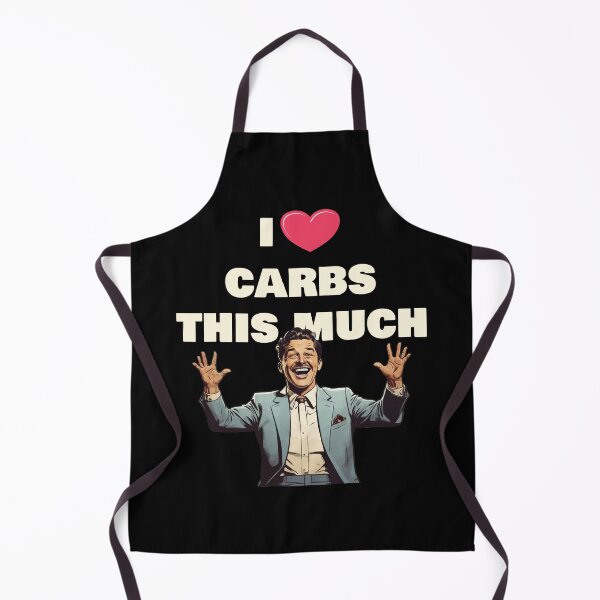 Item preview, I Love Carbs This Much / I Heart Carbs for Dark Background designed and sold by thecatcouch.