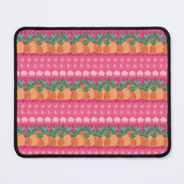 Item preview, Pineapple Row - Tropical Flowers, Seashells, and Whimsical Seaweed designed and sold by creativebeeshop.