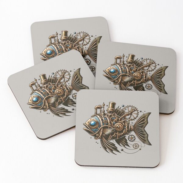Item preview, Steampunk Fish Vintage Retro Style designed and sold by MusesWhispers.