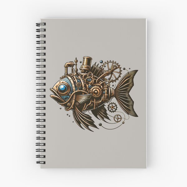 Item preview, Steampunk Fish Vintage Retro Style designed and sold by MusesWhispers.