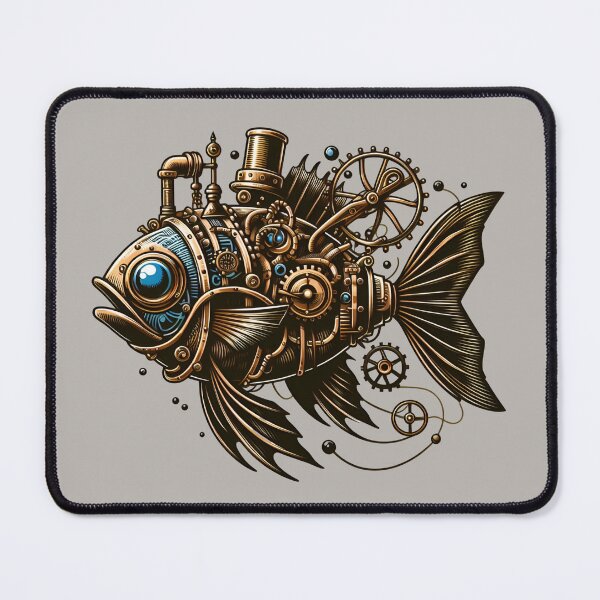 Item preview, Steampunk Fish Vintage Retro Style designed and sold by MusesWhispers.