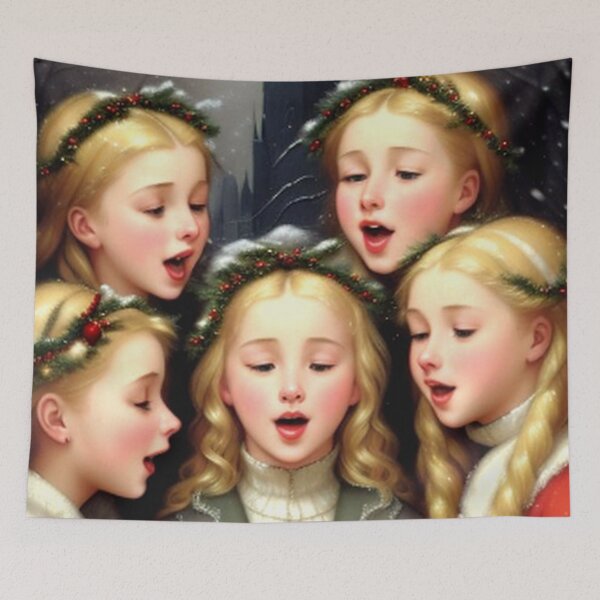 Item preview, Vintage Winter Christmas Young Carolers  designed and sold by TheDarkWardrobe.