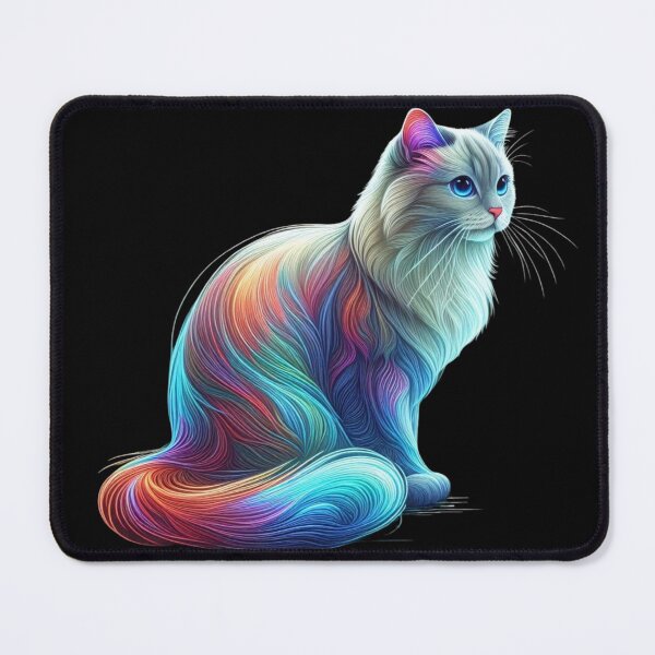 Item preview, A dazzling artistic painting of a cat illuminated in rainbow designed and sold by ROYAL-STAR.