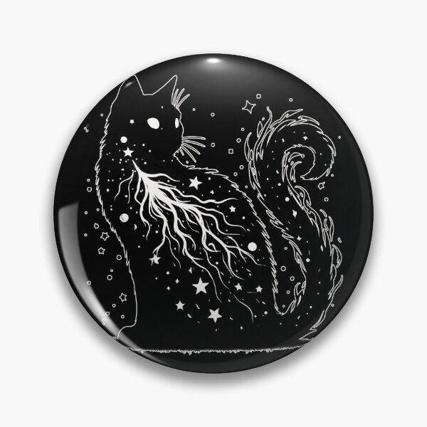 Item preview, Galaxy Cosmic Black Cat in Stars designed and sold by TomFrontierArt.