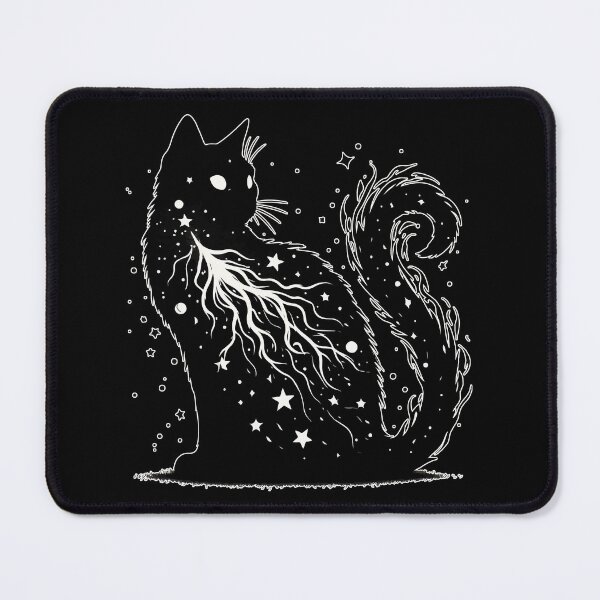 Item preview, Galaxy Cosmic Black Cat in Stars designed and sold by TomFrontierArt.