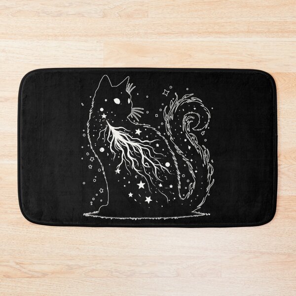 Item preview, Galaxy Cosmic Black Cat in Stars designed and sold by TomFrontierArt.
