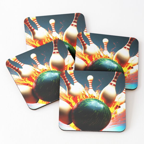 Item preview, Flaming strike on the bowling alley designed and sold by NickelPlus.
