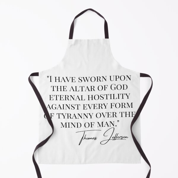 Item preview, I Have Sworn...Eternal Hostility Against... Thomas Jefferson Quote - Black Text designed and sold by TheKnightWriter.