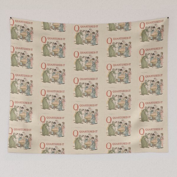 Item preview, A Apple Pie book illustration of  Q quartered it designed and sold by stevepaint.
