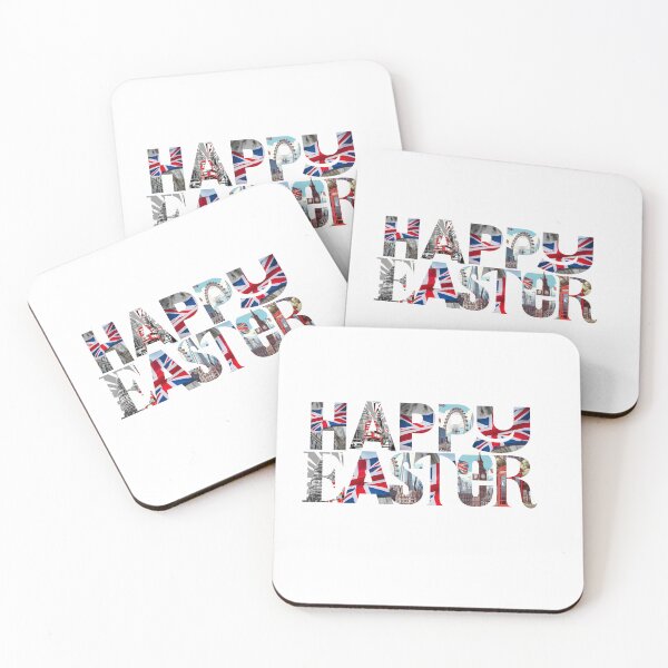 Item preview, Happy Easter London England Union Jack United Kingdom iconic buildings designed and sold by Coolparrotgirl.