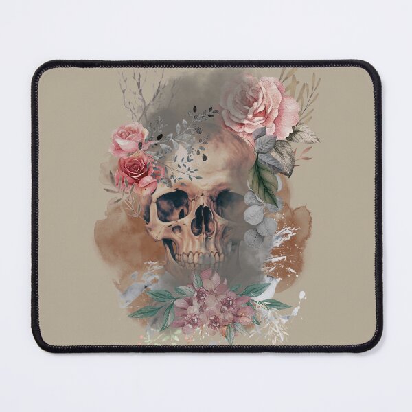 Item preview, Floral Skull Art – Gothic Skull with Flowers, Dark Aesthetic, Tattoo-Inspired Illustration designed and sold by SKULLARTISTRY.
