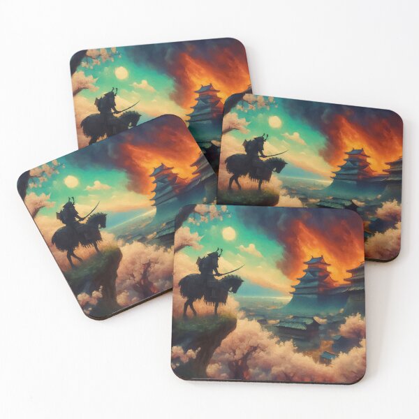 Item preview, Samurai On Horse Watching Burning City Of Tokyo designed and sold by TomFrontierArt.