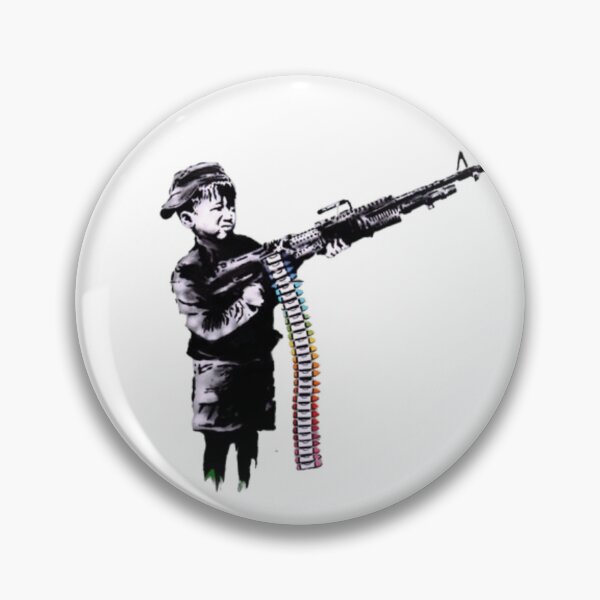 Item preview, kid with machinegun bansky designed and sold by martin max.