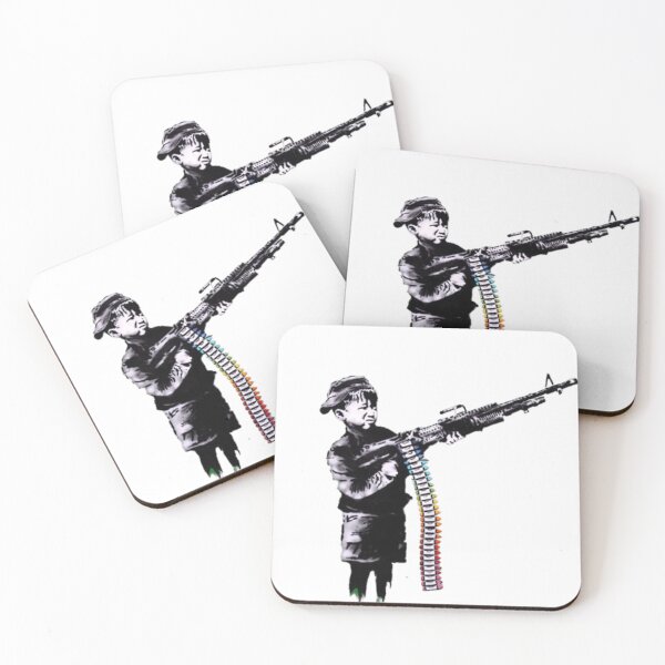 Item preview, kid with machinegun bansky designed and sold by martin max.