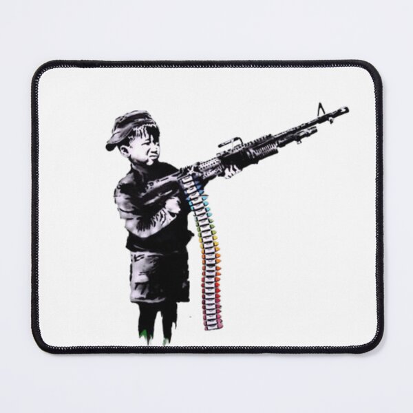 Item preview, kid with machinegun bansky designed and sold by martin max.