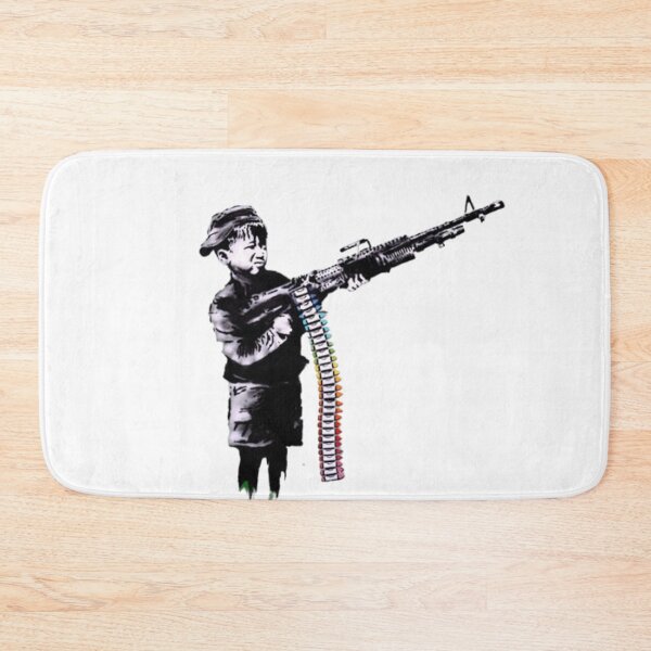 Item preview, kid with machinegun bansky designed and sold by martin max.