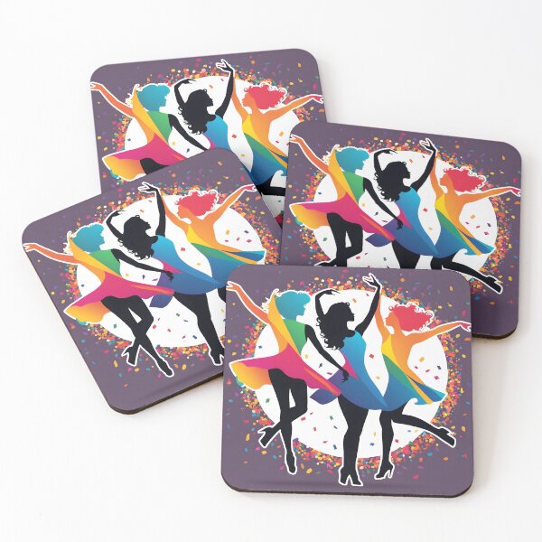 Item preview, Dance Fever: Vibrant Silhouettes with Colorful Confetti designed and sold by Chroma Artis.