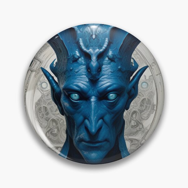 Item preview, Alien Diplomat in Blues - Sci Fi Fantasy Art designed and sold by Delerat7.