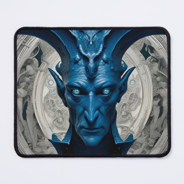 Item preview, Alien Diplomat in Blues - Sci Fi Fantasy Art designed and sold by Delerat7.