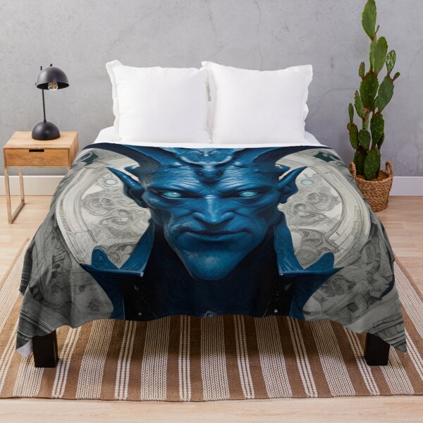 Item preview, Alien Diplomat in Blues - Sci Fi Fantasy Art designed and sold by Delerat7.