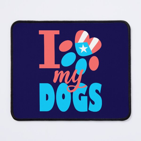Item preview, I Love my Dogs Puerto Rico Flag Pet Paw Boricua designed and sold by byDarling.