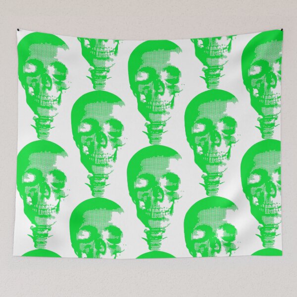 Item preview, Pixelated Green Skull designed and sold by KTSubz Faith & Fun Designs.