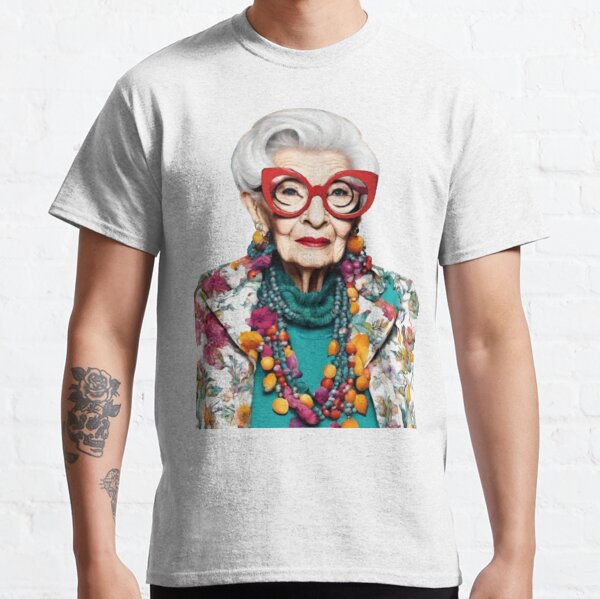 Custom Iris Apfel (7) Classic T-shirt By Derrickilliams - Artistshot