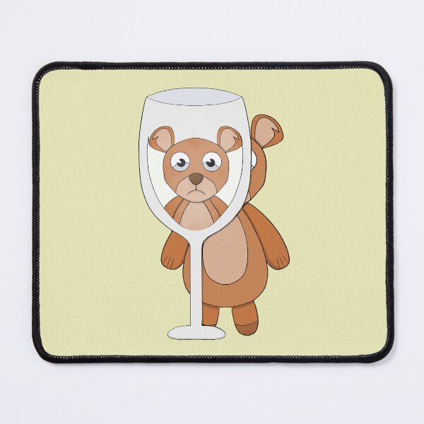 Item preview, A teddy bear and empty glass designed and sold by shopdiego.
