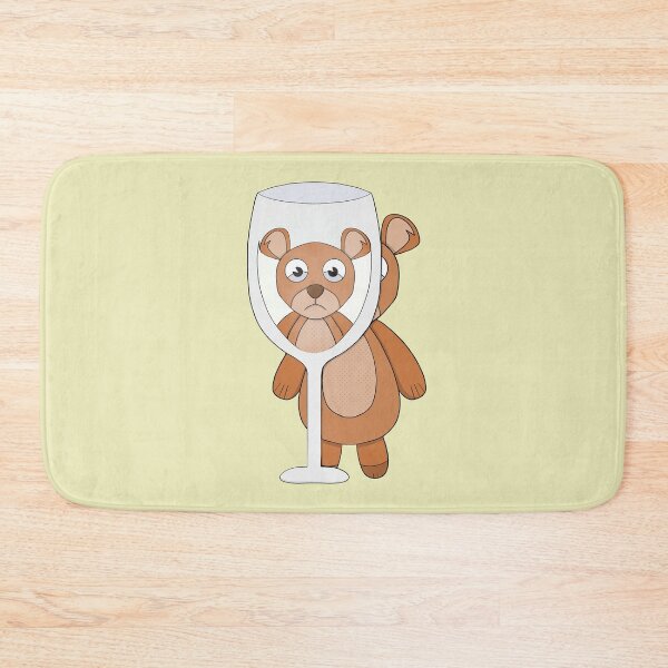 Item preview, A teddy bear and empty glass designed and sold by shopdiego.