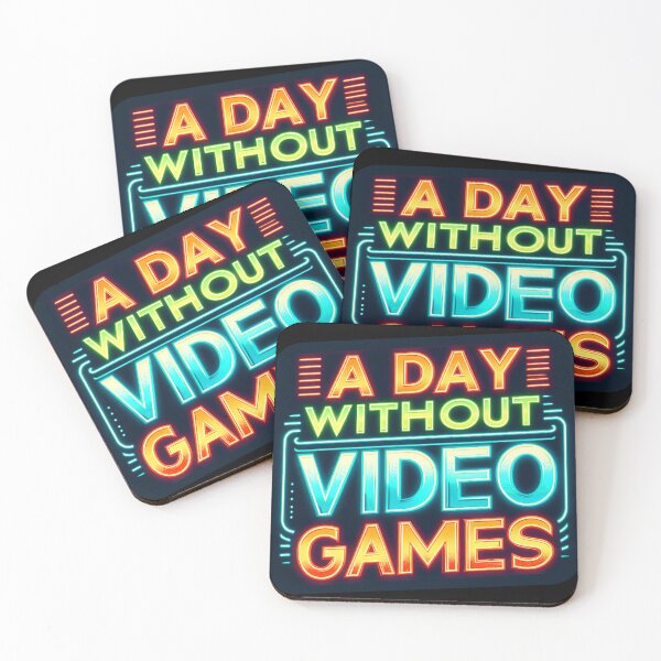 Item preview, A day without video games, typography, retro designed and sold by maxmaj.
