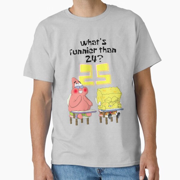 Vista previa del artículo con la obra «¿Qué es más divertido que 24? 25 Bob Esponja», diseñado y vendido por alligatorbite.
