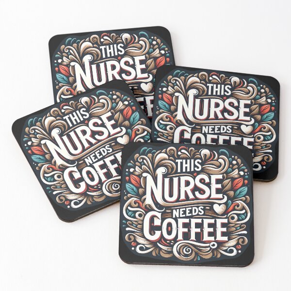 Item preview, This Nurse Needs Coffee, typography designed and sold by maxmaj.
