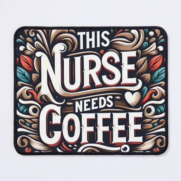 Item preview, This Nurse Needs Coffee, typography designed and sold by maxmaj.