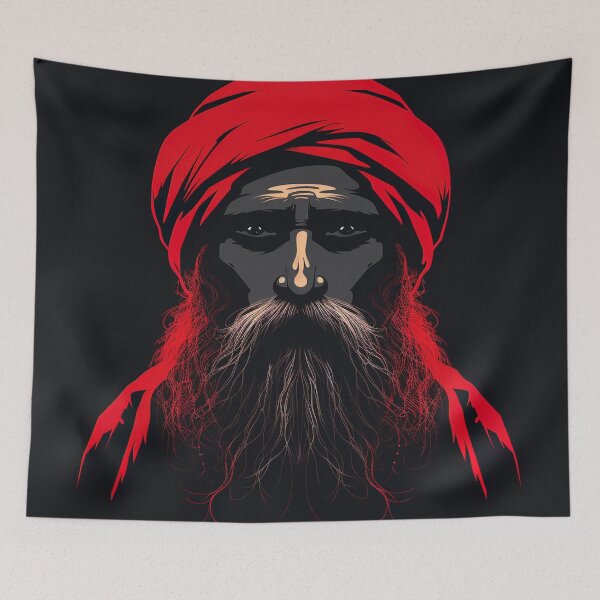 Item preview, Guru Nanak | Red minimalism designed and sold by ComicsFactory.
