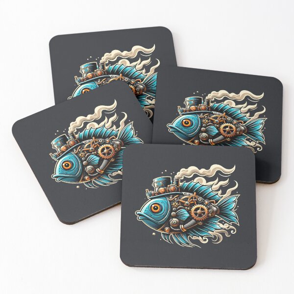 Item preview, Steampunk Fish Vintage Retro Style designed and sold by MusesWhispers.
