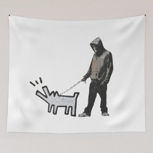 Item preview, banksy street art dog aw aw! designed and sold by martin max.