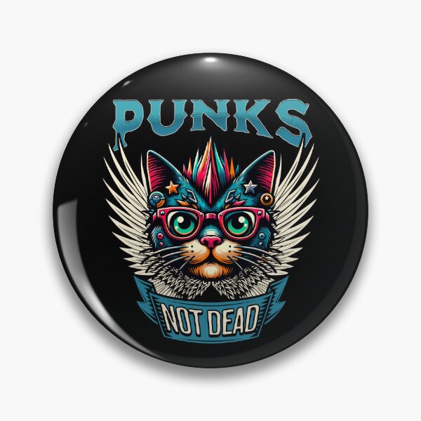 Item preview, Punk Cat - Punks Not Dead designed and sold by SeledineArt.