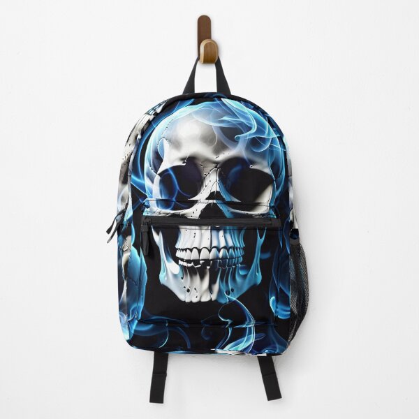 Aperçu de l'œuvre Cool Blue Smoke Skull Art Pattern créée et vendue par TheArtOfPat.