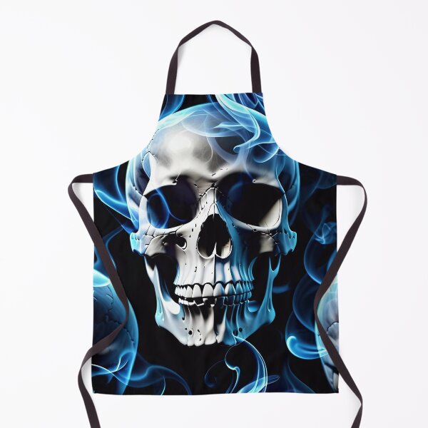 Aperçu de l'œuvre Cool Blue Smoke Skull Art Pattern créée et vendue par TheArtOfPat.