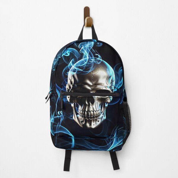 Aperçu de l'œuvre Cool Blue Smoke Skull Art Pattern créée et vendue par TheArtOfPat.