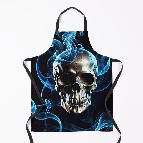 Aperçu de l'œuvre Cool Blue Smoke Skull Art Pattern créée et vendue par TheArtOfPat.