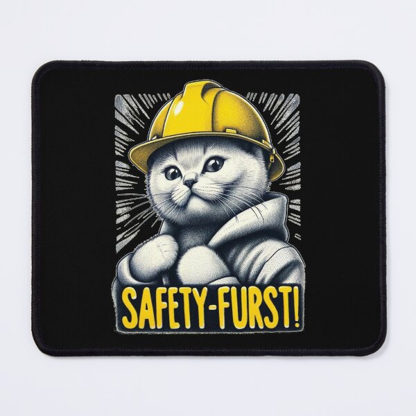 Artikelvorschau, Katze mit Schutzhelm Sicherheit fürst lustiges Geschenk entworfen und verkauft von CreateRabbits.