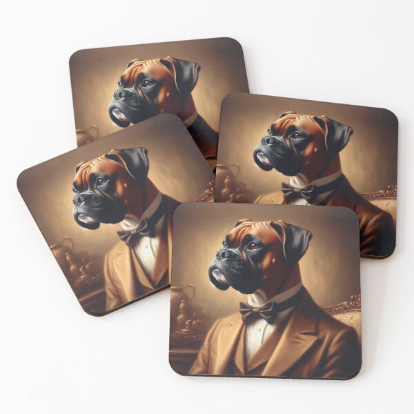 Item preview, Noble Paws: Boxer Dog Portrait in Distinguished Attire designed and sold by TDKCustoms.